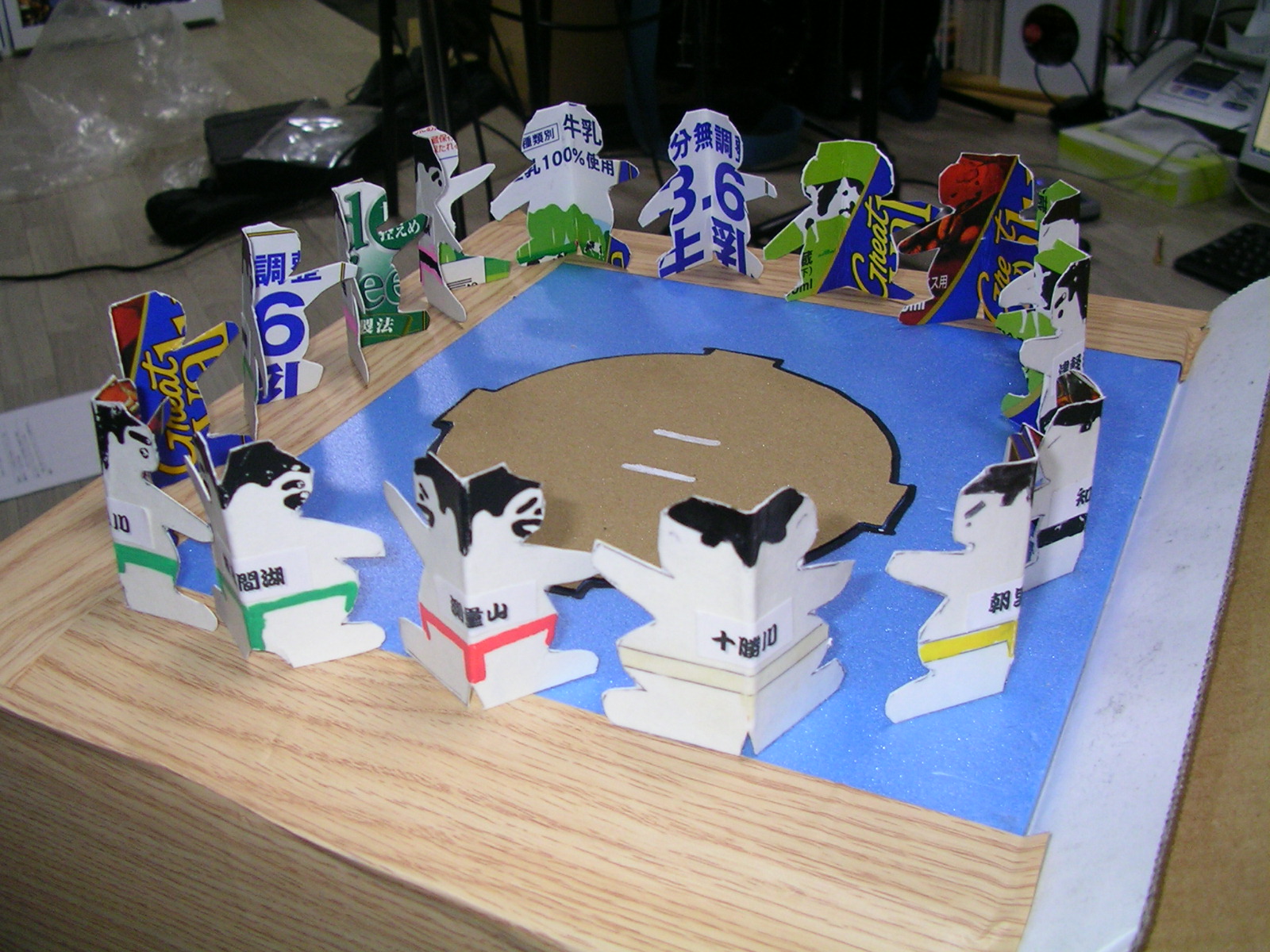 牛乳パックで紙相撲 5 地域 世代間交流 国際交流 北海道発 牛乳パックで紙相撲 公式ブログ Grand Kamisumo Tournament